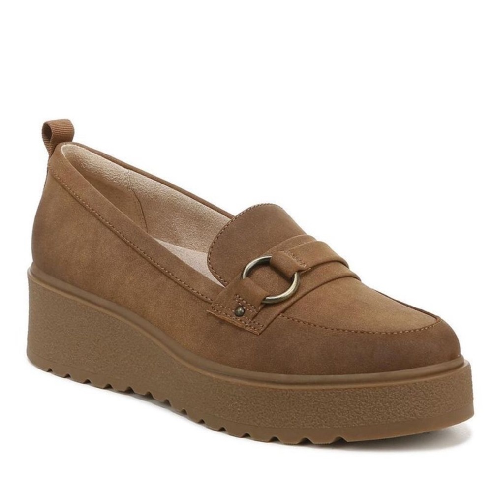 SOUL Naturalizer Brown Platform Loafer with Metal Ring